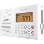 New Sangean America Am Fm Digital Shower Radio Large Easy Read Backlit Lcd Water Resistant