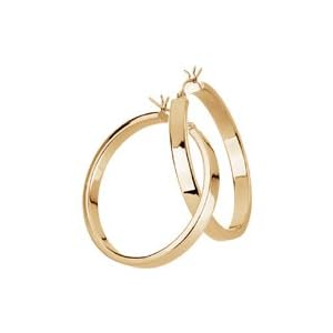 14kt. Yellow Gold, Hoop Earrings by