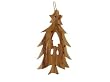 Olive Wood Christmas Tree Nativity Ornament 3-D