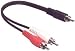 RCA Y Adapter 2 Male To 1 Male