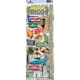 Paper House Productions STCX-0182E Cardstock Stickers, Puerto Rico, 6-Pack