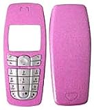 Glitter Pink - Nokia 6010 Faceplate Cell Phone Cover with Keypad