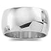 10mm Half Round Gents Wedding Band in Platinum