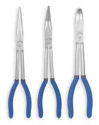 Westward 1UKP2 Long Reach Plier Set, Dipped Grip, 3 PC