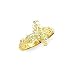 14kt Diamond Cut Crucifix Ring