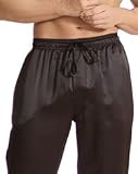 Intimo Men's Classic Silk Pant, Black, XX-Large