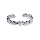 .925 Sterling Silver Shiny Heart Shaped Toe Ring