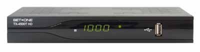 SetOne TX-4500 HD DVB-T Receiver (MPEG4, HDMI, PVR-Ready, USB 2.0)