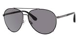 Marc by Marc Jacobs MMJ301S Aviator Sunglasses,Black Ruthen Frame/Gray Lens,One Size