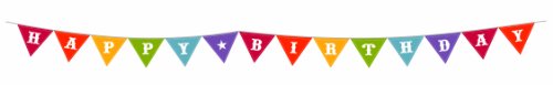 Party Partners Design Rainbow Happy Birthday Flag Banner