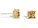 14K Yellow Gold Genuine Square Citrine Stud Earrings