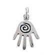 Sterling Silver Healing Hand Pendant with Whirlwind , #8749