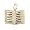 Book Charm - Gold Plate