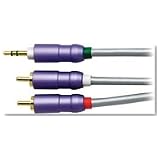 audio-technica DVDLINKオーディオケーブルピン×2 - ステレオミニ0.7m AT-DV61A/0.7
