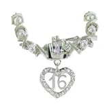 Sweet 16 Diamonds and Kisses Bracelet