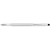 Cross Classic Century, Lustrous Chrome, Fountain Pen with Stainless Steel Nib - Fine (AT0086-74FS)