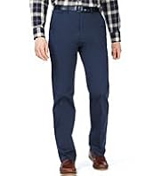 Blue Harbour Supima® Cotton Rich Flat Front Regular Fit Chinos