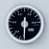 HKS (4401-SA107 52MM) Mechanical Pressure Gauges - 52mm Blue Face/White Lettering