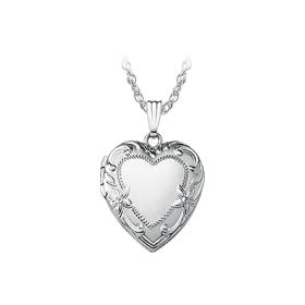 Heart Shaped Locket in 14kt. White Gold by