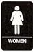 Braille sign - Women's Restroom sign 6" x 9" Taupe