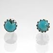 Navajo Tiny Turquoise and Sterling Silver Stud Earrings #TP112