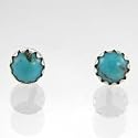 Small Sterling Silver & Turquoise Stud Earrings, #TP112