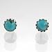 Tiny Sterling Silver and Turquoise Stud Earrings, #TP112