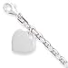 Sterling Silver 1.9mm Heart Charm Bracelet - 8.5 inch