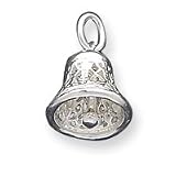 Sterling Silver Wedding Bell Charm with 20 inch Sterling Silver Chain