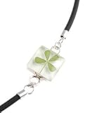 Square Four Leaf Clover Rubber Bracelet