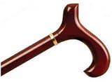 Wood Cane With Derby Handle Ladies, Rosewood Stain