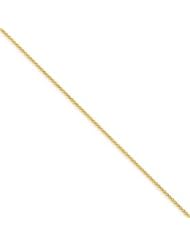 14k Gold 1.0mm Round Wheat Chain 14 Inches