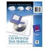 Avery - Self-adhesive media holder - capacity: 1 diskette (pack of 10 )