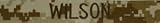 MCCUU Desert Digital Name Tape - Name on Tape: WILSON