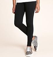 Cotton Rich Plain Leggings with Stay New