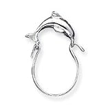 Sterling Silver Dolphin Charm Holder