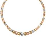 14kt. Tri-ColorGold Gold Byzantine Fashion Necklace