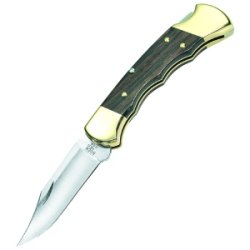 Buck Ranger Finger Grooved Folding Hunter w Sheath by Pachi Paradice