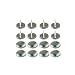 Imaginisce I-Top Brad Daddies Brad Blanks 16mm, 10-Pack, Crown Jewels Mixed