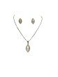 Bollywood Fashion White Faux Pearl Victorian Style Necklace Jewelry Set 3pc