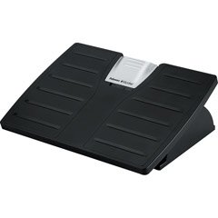 Fellowes Office Suites Adjustable Footrest with Microban Protection, Black/Silver (8035001)