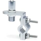 Roadpro Thin Double Groove Mirror Mount With SO-239 Stud Connector 2-Bolt Non-Corrosive Finish