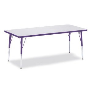 Toy / Game Kydz Activity Table - Rectangle - Gray Purple With Extra-Safe Dual-Screw Leg Adjustability System