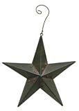 Black Barn Star Christmas Ornaments - Set of 3
