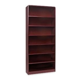 Radius Veneer Bookcase, 6 Shelves, 36Wx12Dx84H, Mahogany (LLR60080) Category: Wood...