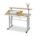 SAFCO PRODUCTS / SAF3965MO / Safco Height Adjustable Split Level Workstation, 47 1/4W x 29 1/2D / Sold as 1 EA