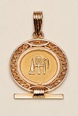 Egyptian "HEALTH LIFE & HAPPINESS" Shen Pendant - Filigree Style - in 18K Gold, Sterling Silver or Sterling Silver with 18K Gold Symbols