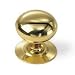 1-1/4" Dia Solid Brass Knob w/Backplate