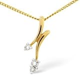 9ct Contemporary Design Diamond Pendant