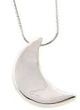 Sterling Silver Moon Pendant On Silver Snake Chain